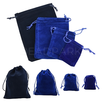 30Pcs Rectangle Velvet Pouches TP-FS0001-02C-1