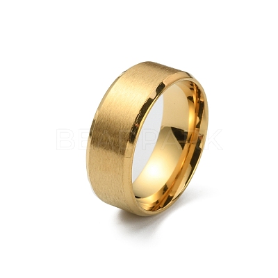 201 Stainless Steel Plain Band Ring for Men Women RJEW-WH0010-06D-MG-1