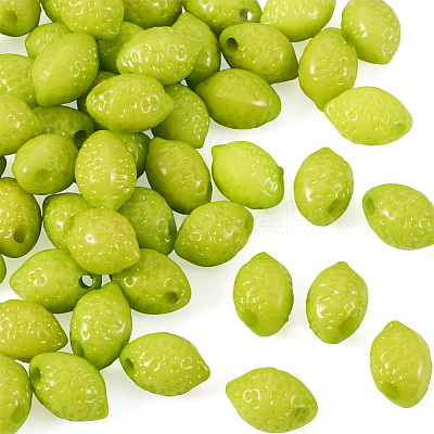 50Pcs Opaque Acrylic Beads SACR-TADJ0001-01C-1
