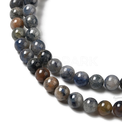 Natural Dumortierite Quartz Beads Strands G-H298-A06-01-1