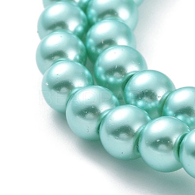 Baking Paint Pearlized Glass Pearl Round Bead Strands HY-Q003-6mm-32-1