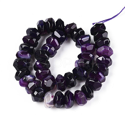 Natural Agate Beads Strands G-N356-01A-13-1