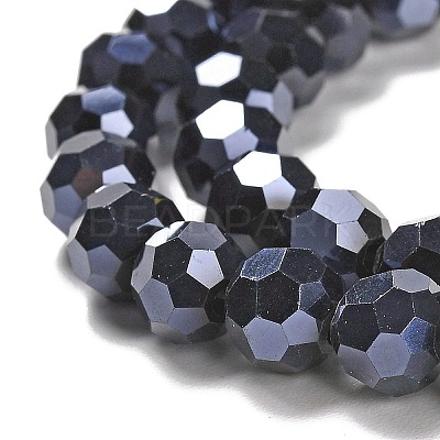 Electroplate Opaque Glass Beads Strands LS-EGLA-A035-P8mm-A18-1