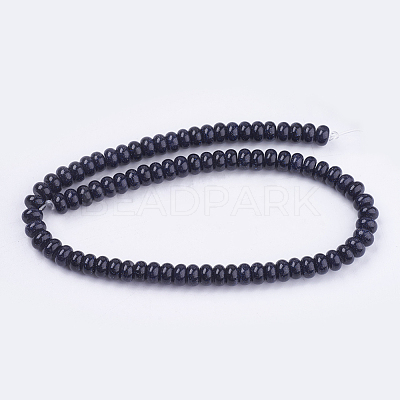 Synthetic Blue Goldstone Beads Strands X-G-S105-8mm-22-1
