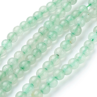 Natural Green Aventurine Beads Strands G-G099-4mm-17-1