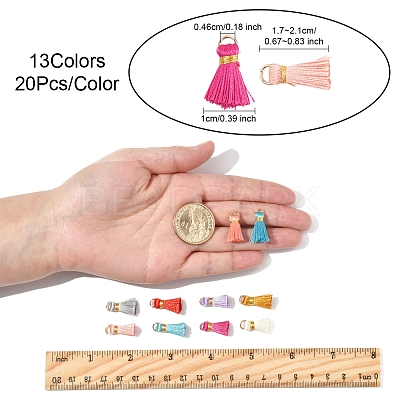 20Pcs Handmade Polycotton(Polyester Cotton) Tassel Decorations FIND-FS0003-27-1