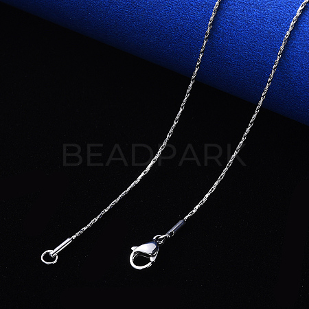 Non-Tarnish 304 Stainless Steel Boston Link Chain Necklace NJEW-S420-006D-P-1