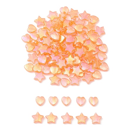 100Pcs 2 Style Eco-Friendly Transparent Acrylic Beads TACR-YW0001-86F-1