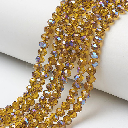 Electroplate Glass Beads Strands EGLA-A034-T4mm-I17-1