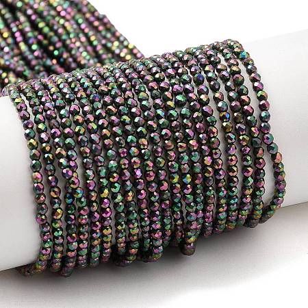 Electroplate Glass Beads Strands GLAA-H021-01A-FP14-1