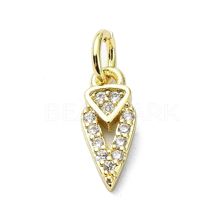 Brass Micro Pave Cubic Zirconia Pendants KK-H475-54G-02-1