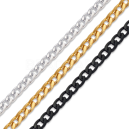 Yilisi 6M 3 Colors Oxidated Aluminium Twisted Chains CHA-YS0001-03-1