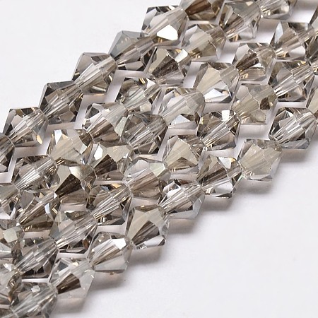 Imitate Austrian Crystal Bicone Glass Beads Strands X-GLAA-F029-4x4mm-07-1