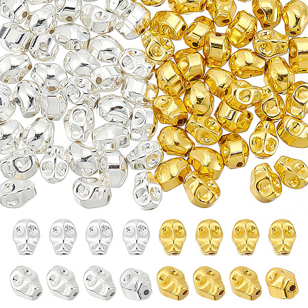 ARRICRAFT 100Pcs 2 Colors Electroplated Non-magnetic Synthetic Hematite Beads G-AR0005-66-1