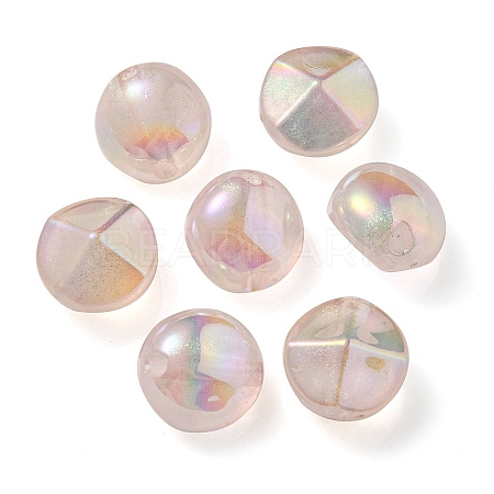 UV Plating Luminous Transparent Acrylic Beads OACR-P010-05A-1