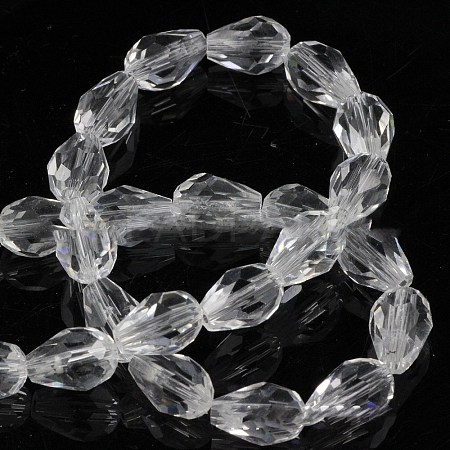 Transparent Glass Beads Strands GLAA-WH0030-32C-14-1