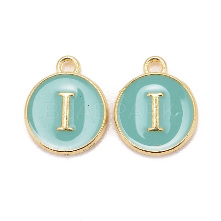Golden Plated Alloy Enamel Charms X-ENAM-S118-05I-1