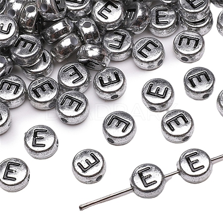 50Pcs Silver Plating Acrylic Beads PW-WG2E8AD-22-1