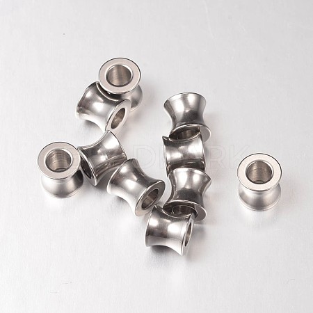 304 Stainless Steel European Large Hole Column Beads OPDL-E005-13P-1