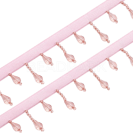 3 Yards Polyester Acrylic Beaded Trim OCOR-OC0001-88B-1