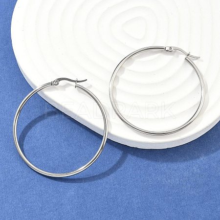 Tarnish Resistant 304 Stainless Steel Big Hoop Earrings LS-EJEW-F105-06P-1