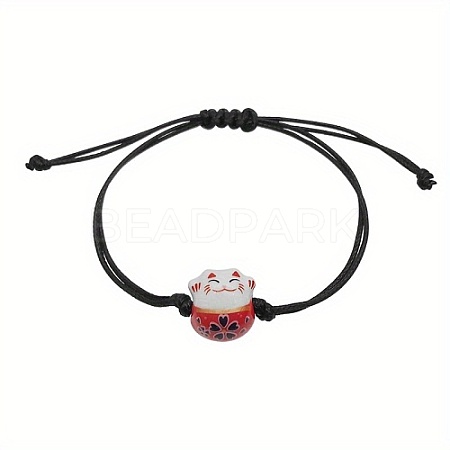 Porcelain Braided Bead Bracelets JC5821-1-1