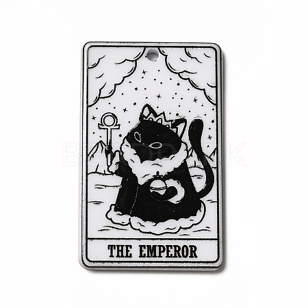 Tarot Theme Printed Acrylic Pendants MACR-G061-04K-1