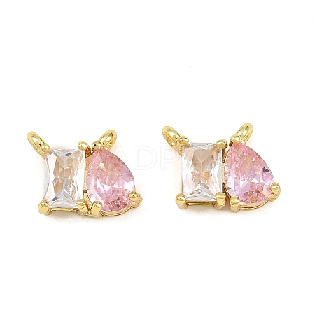 Brass Pave Cubic Zirconia Charms CU-CBA6A75-03G-05-1