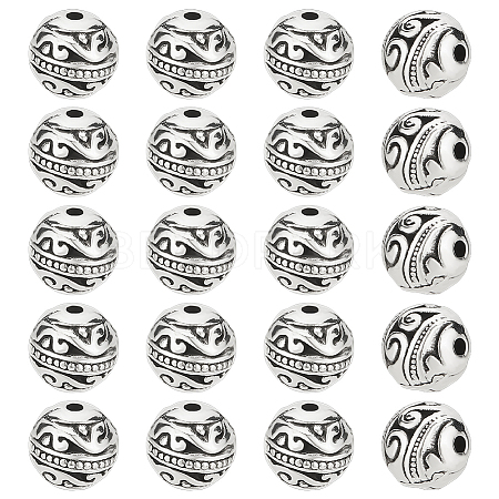 20Pcs Tibetan Style Alloy Beads TIBE-LP0001-06-1
