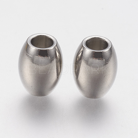 Tarnish Resistant 201 Stainless Steel European Beads STAS-F141-09P-1