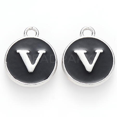 Platinum Plated Alloy Charms ENAM-S118-02V-P-1