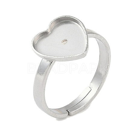 Non-Tarnish 304 Stainless Steel Adjustable Ring Components STAS-Z064-05P-02-1