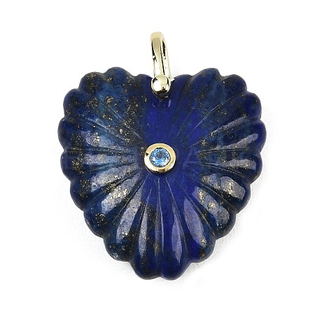 Dyed Natural Lapis Lazuli Carved Pendants G-C276-01G-02-1