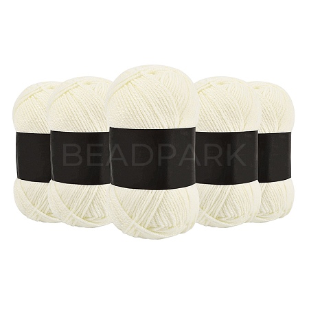 5Pcs Polyester Yarn for Knitting & Crochet YCOR-SZ0001-03O-1