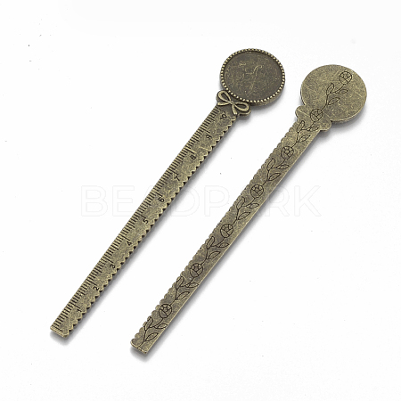 Tibetan Style Alloy Cabochon Setting TIBE-R001-02AB-1