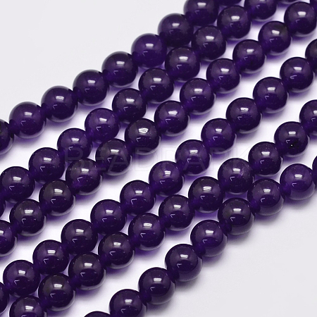 Natural Malaysia Jade Bead Strands G-A146-8mm-A01-1
