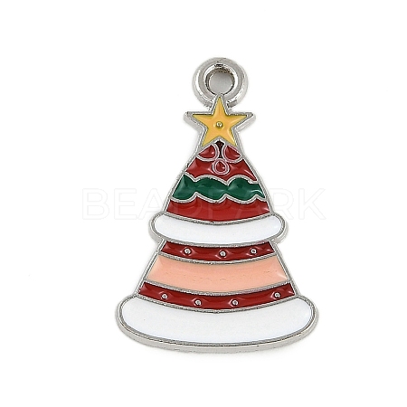 Christmas Theme Alloy Enamel Pendants ENAM-Z020-02H-1