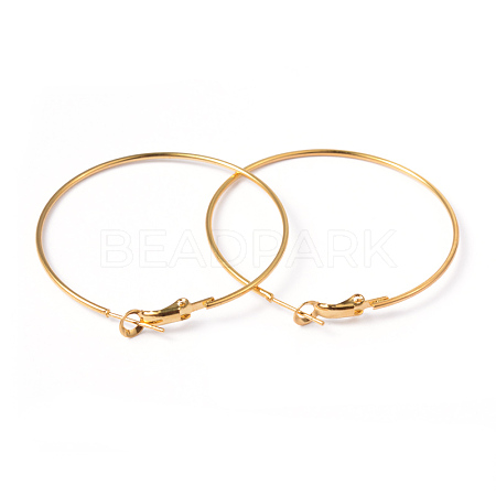 Brass Earring Findings Hoops EC108-4NFG-1
