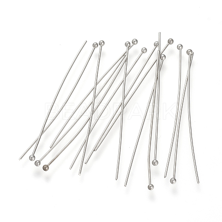 Tarnish Resistant 304 Stainless Steel Ball Head pins X-STAS-S066-70x0.5mm-1