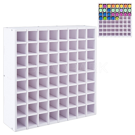 64 Grids PVC Pigment Holder Display Racks AJEW-WH0348-711-1