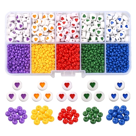 1800OPcs 10 Style Baking Paint Glass Seed Beads DIY-YW0005-93-1