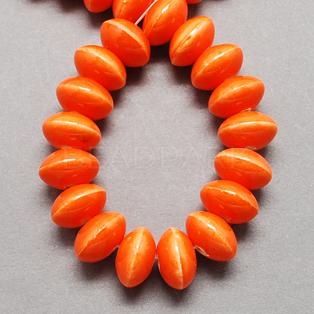 Handmade Porcelain Beads PORC-Q173-15x10mm-05-1