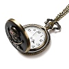 Alloy Glass Pendant Pocket Necklace WACH-S002-16AB-1