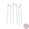 Anti-Tarnish Rhodium Plated 925 Sterling Silver Flat Head Pins STER-M117-03C-P-1