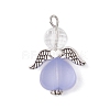 Transparent Acrylic Angel Pendants PALLOY-JF04095-02-2
