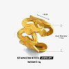 304 Stainless Steel Open Cuff Rings for Women WG62170-01-1