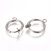 Tarnish Resistant 304 Stainless Steel Clip-on Earring Findings STAS-L238-025P-2