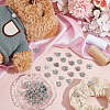 48Pcs 12 Colors 1-Hole Alloy Rhinestone Shank Buttons BUTT-GA0001-43P-4