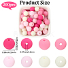 Rubberized Style Imitated Silicone Acrylic Beads MACR-PA0001-06C-01-2