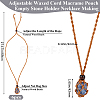6Pcs Adjustable Waxed Cord Macrame Pouch Empty Stone Holder Necklace Making NJEW-BBC0001-08B-2